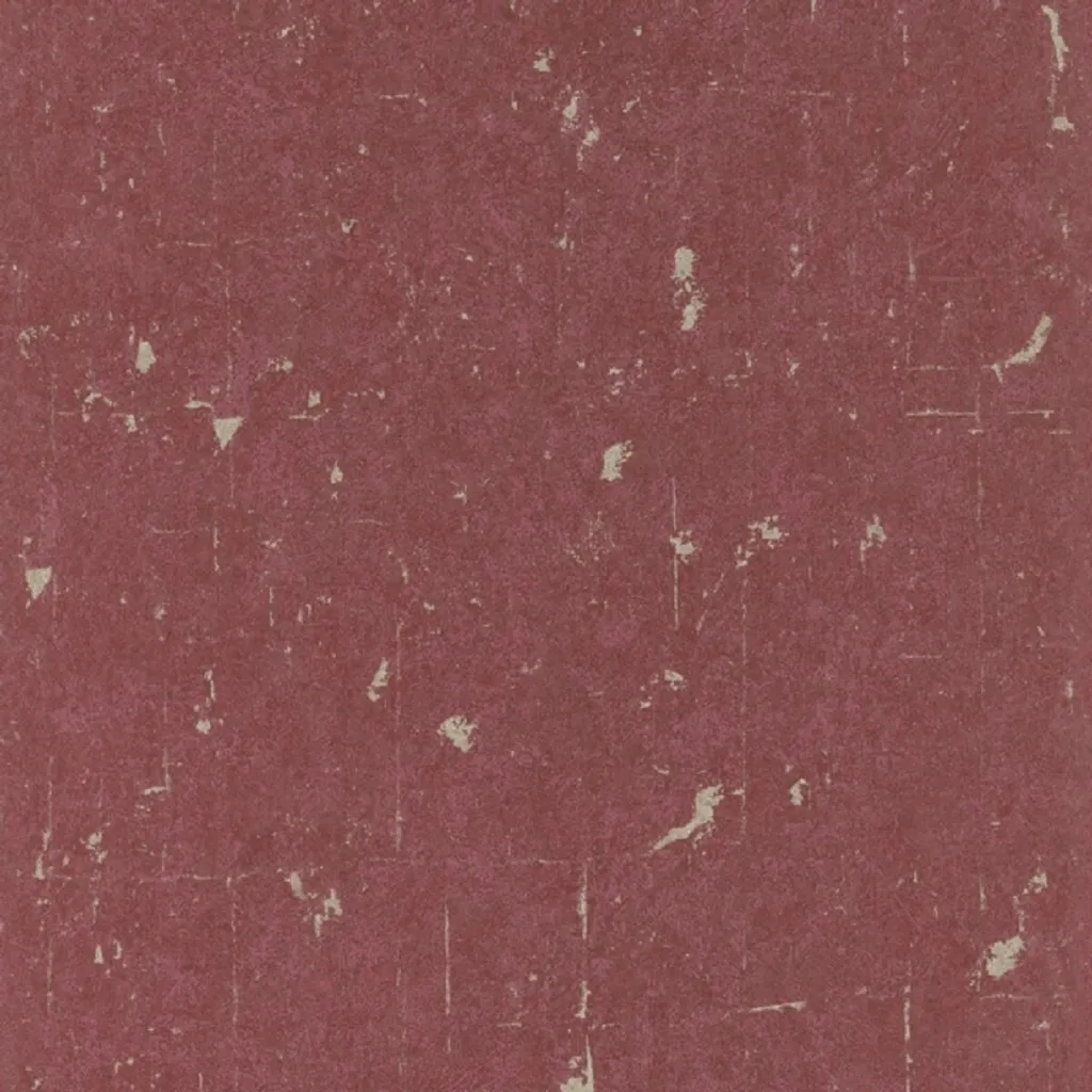 Papier peint intissé baroque rouge facile à poser pour masquer défauts