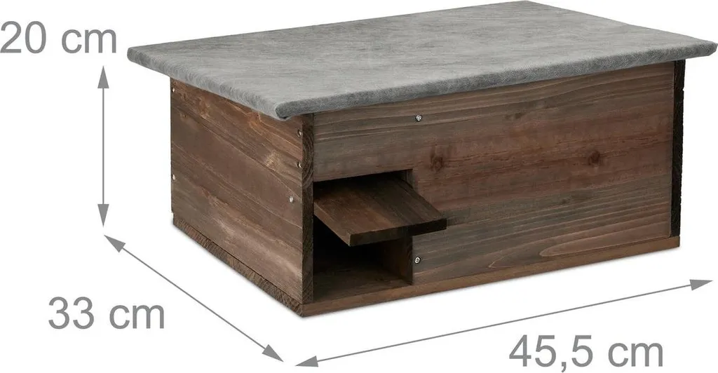 Hôtel pour hérisson en bois - Refuge pour hibernations et nidification - 4