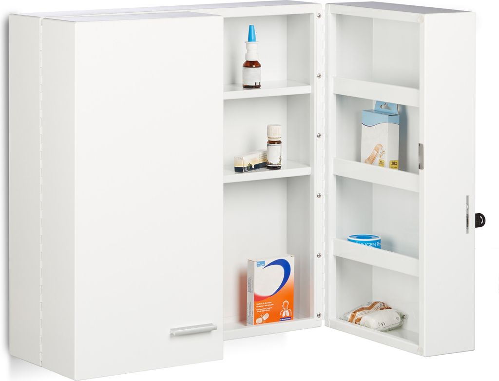 relaxdays Medizinschrank XXL Premium ohne Norm weiß