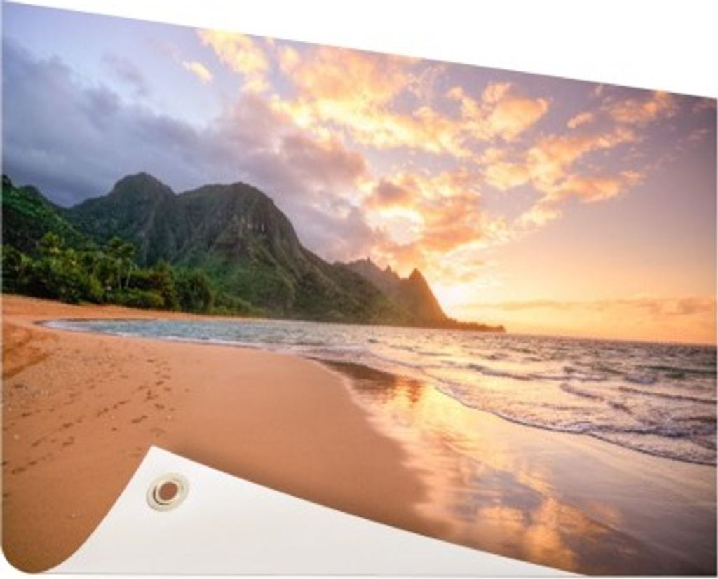 MuchoWow 60x40 cm Outdoor-Poster Gartendeko Sichtschutz Garten Poster für den Garten Sonnenuntergang auf Kauai