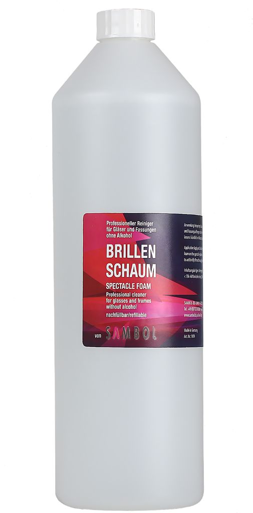 Brillenschaum klar Nachfüllflasche 1 Liter geruchtsneutral Produktbild 