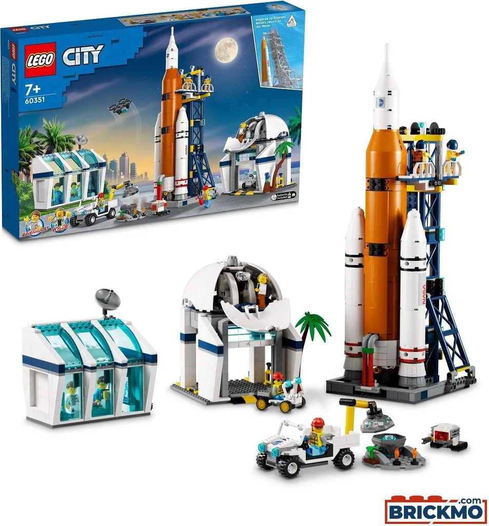 Jeu de construction centre spatial LEGO 60351 avec fusée et figurines - 36