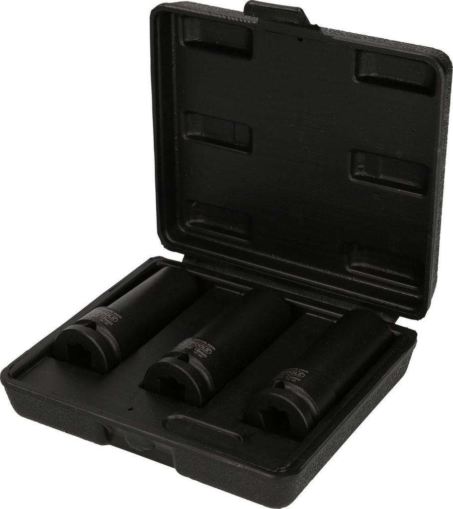 KS Tools 1/2" Spezial-Kraft-Stecknuss-Satz für geschraubte Spurplatten, 3-tlg - 515.0605