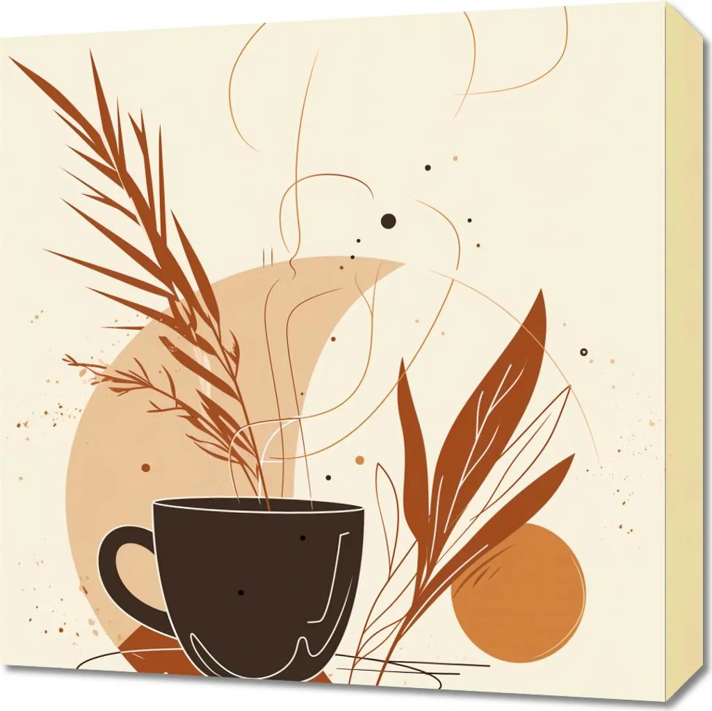 Quadro 50x50 cm Musa del Caffè Mattutino - Arredo Cucina Moderno