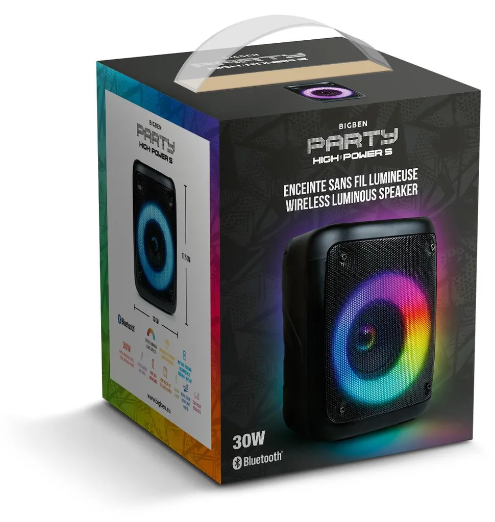 Enceinte Bluetooth lumineuse portable 30W PARTYBTHPS taille S LED - 4