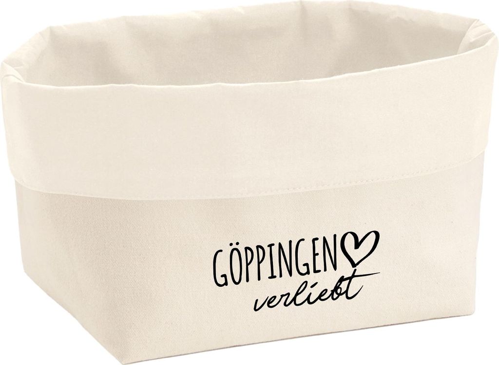 Huuraa Organizer Göppingen verliebt 8 Liter Large Canvas Baumwolle Utensilo Geschenkidee