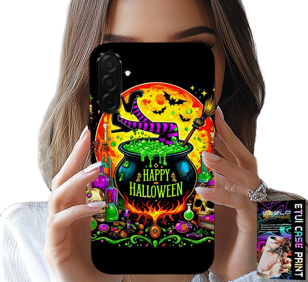 Fall Für Samsung Galaxy A36 5G - Hexe Kessel Zauberstab Halloween Glas