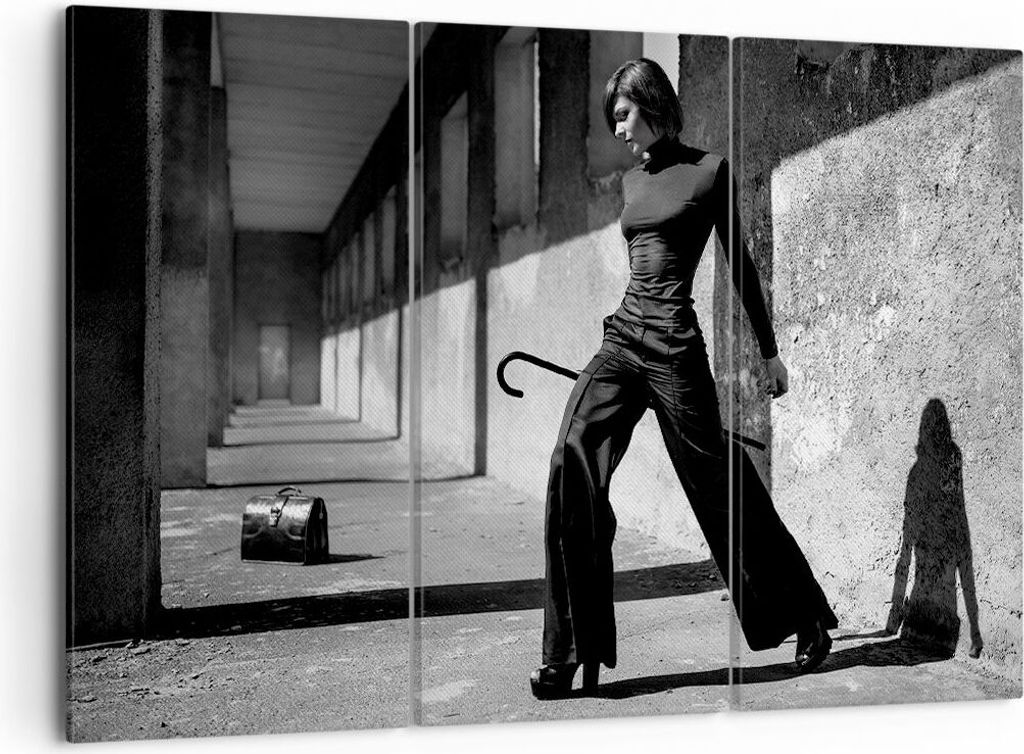 Bild auf Leinwand - Leinwandbild - 3 Teile - Fotografie Mode Frau - 105x70cm - Wand Bild - Wanddeko - Wandbilder - Leinwanddruck - Bilder - Wanddek...
