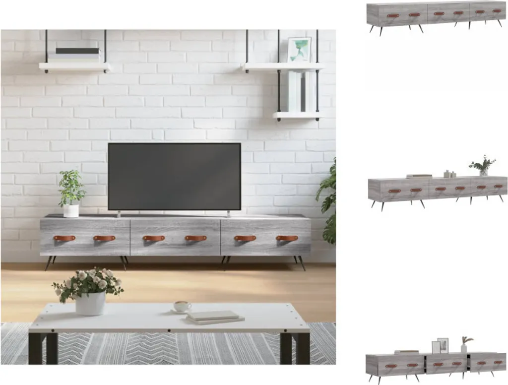 Mobile Porta TV vidaXL Grigio Sonoma 150cm | Supporto TV Design Industrial