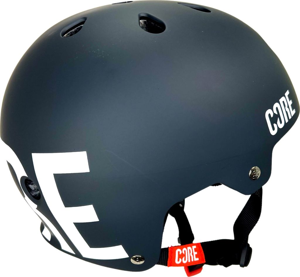 Core Street Stunt-Scooter Skate Helm Schwarz/Logo Weiß S/M Produktbild 