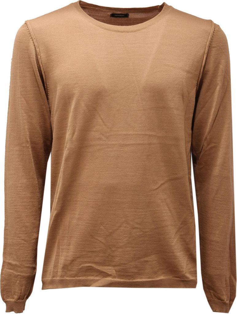 1616AG maglione uomo IMPERIAL camel color wool blend sweater man