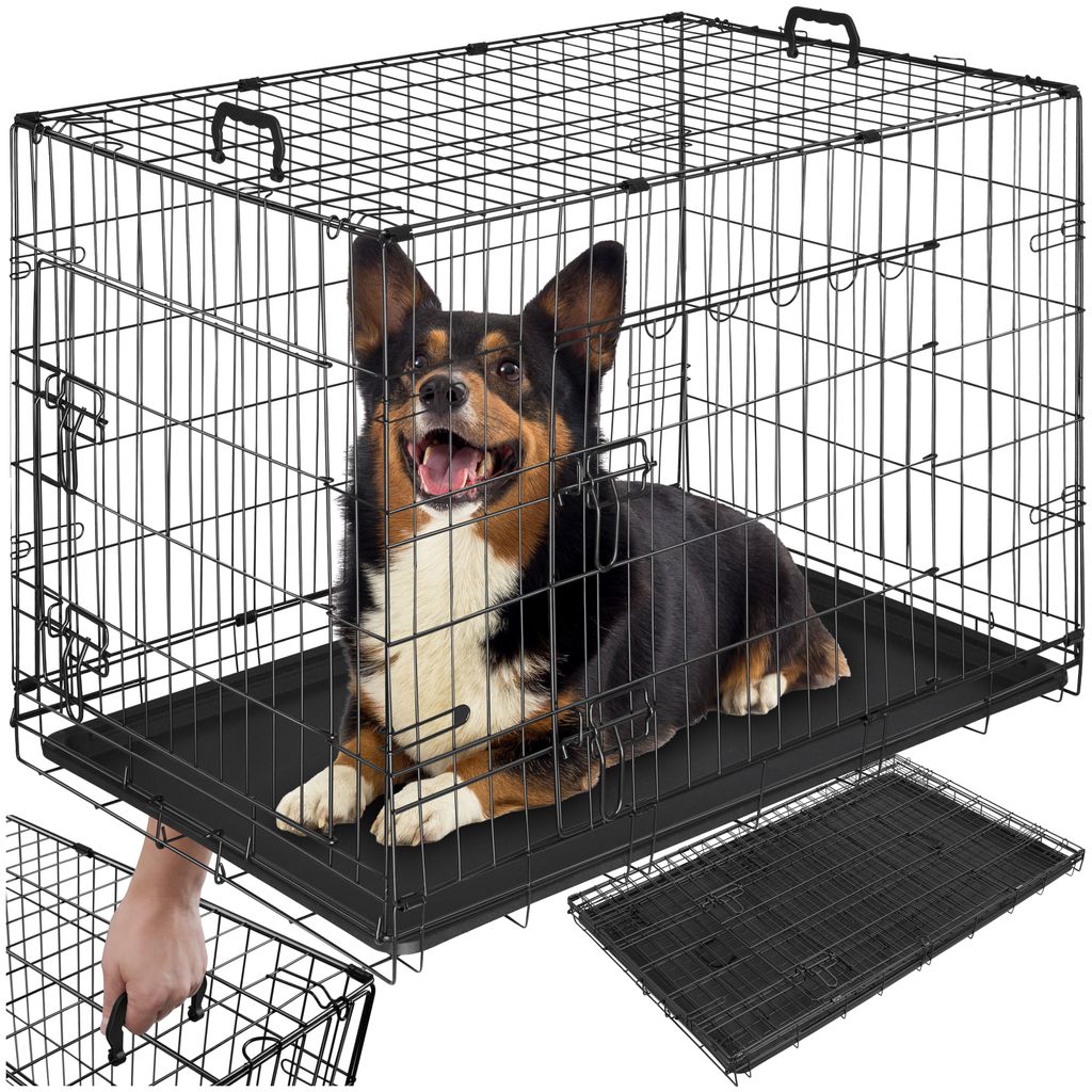 tectake® Hundekäfig-Gitterbox Luna klappbar, mit 2 Produktbild 