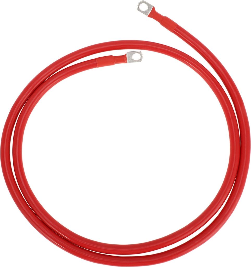 Universal 3/8" Lug 2 AWG Gauge 5.5FT Batterie Inverter Kabel Batterie Kabel Verzinntes Kupfer 1 Stück Rot