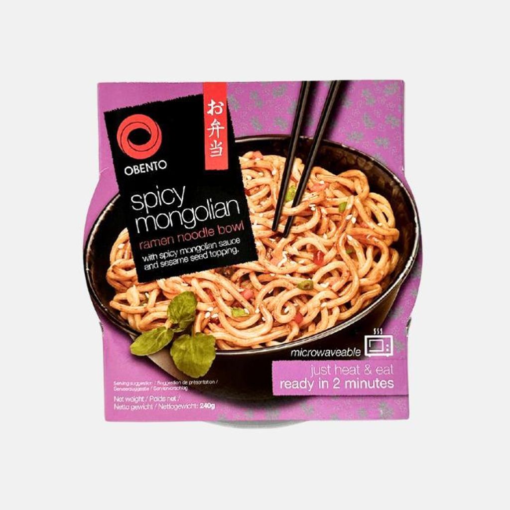 Obento Spicy Mongolian Ramen Noodle Bowl 240g