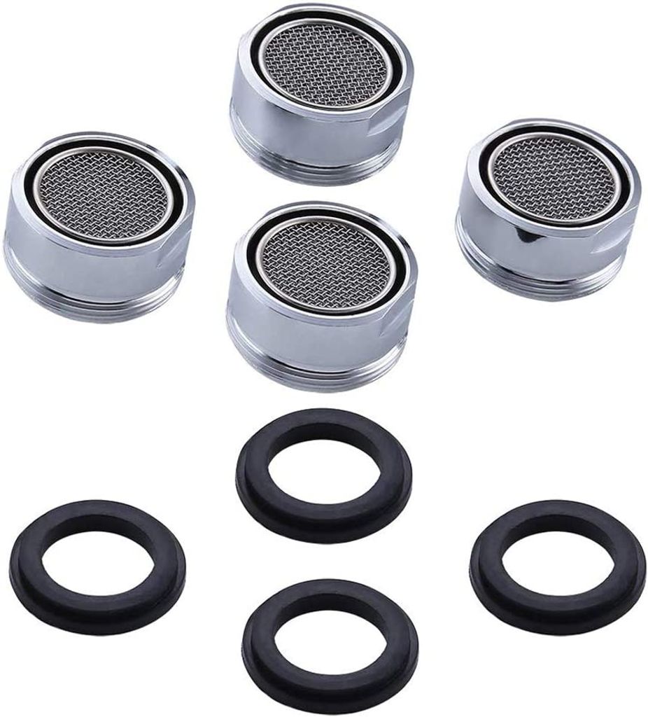 Wasserhahnfilter, Wasserhahnaufsatz Luftsprudler, Wasserhahn Ersatzteile mit Dichtung, für Küche Badezimmer Badezimmer (4 Stück)