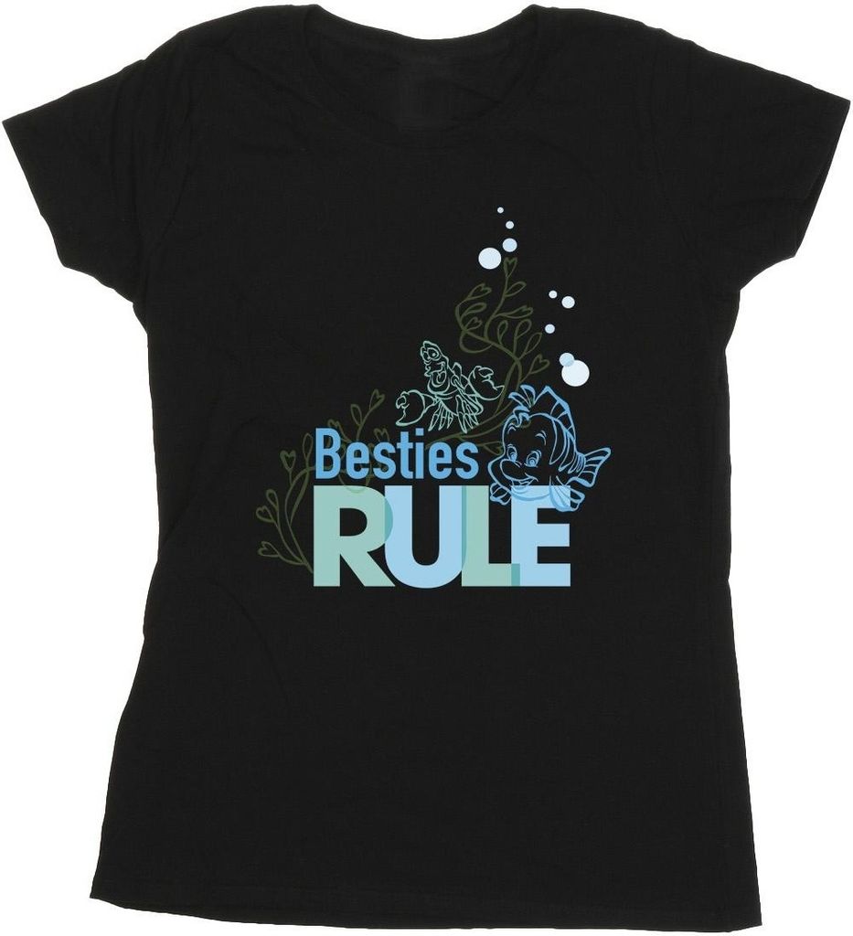 Disney - "The Little Mermaid Besties" T-Shirt für Damen BI26400 (XL) (Schwarz)