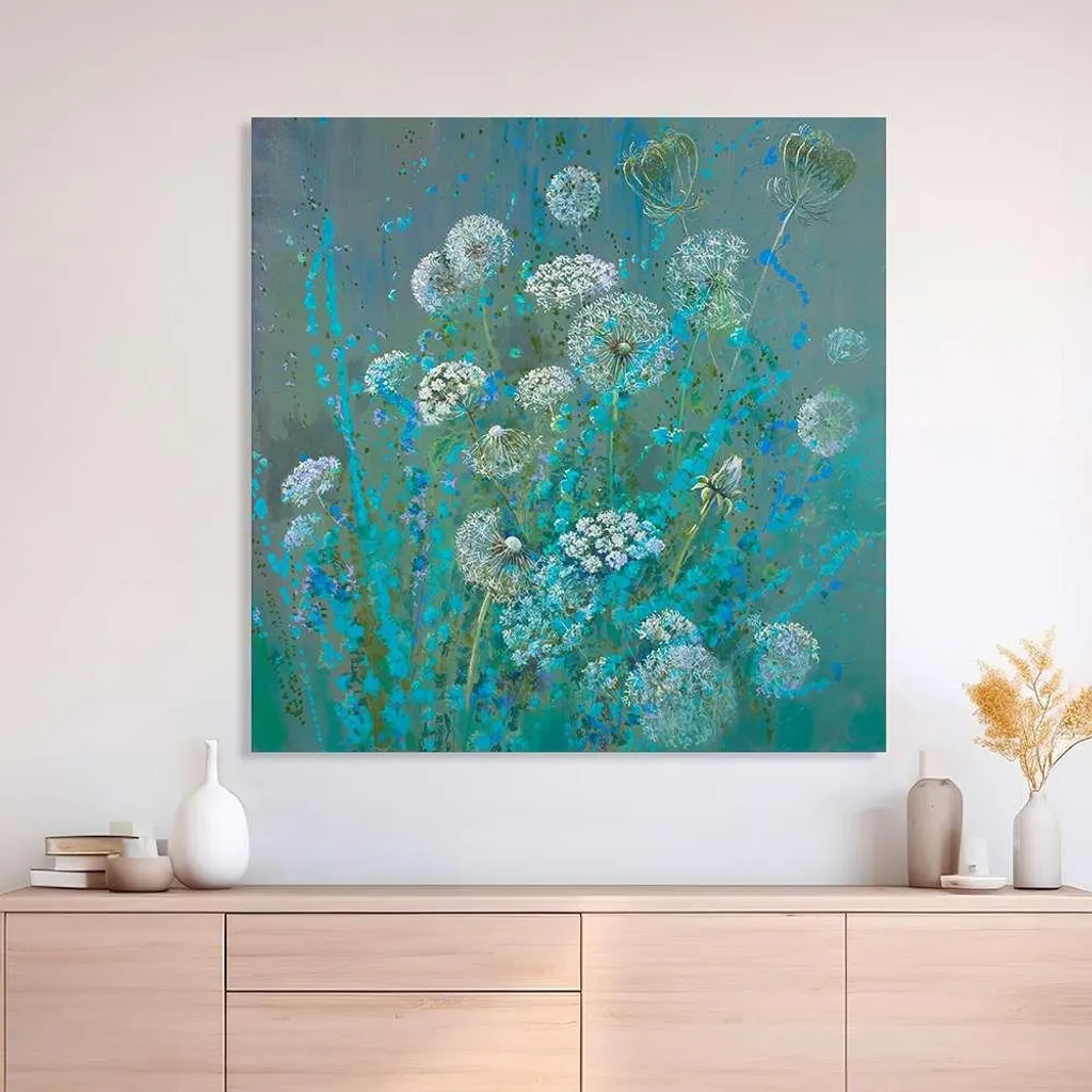 Quadro Floreale Moderno Nel Whatmore 50x50cm - Design Dente di leone - 2
