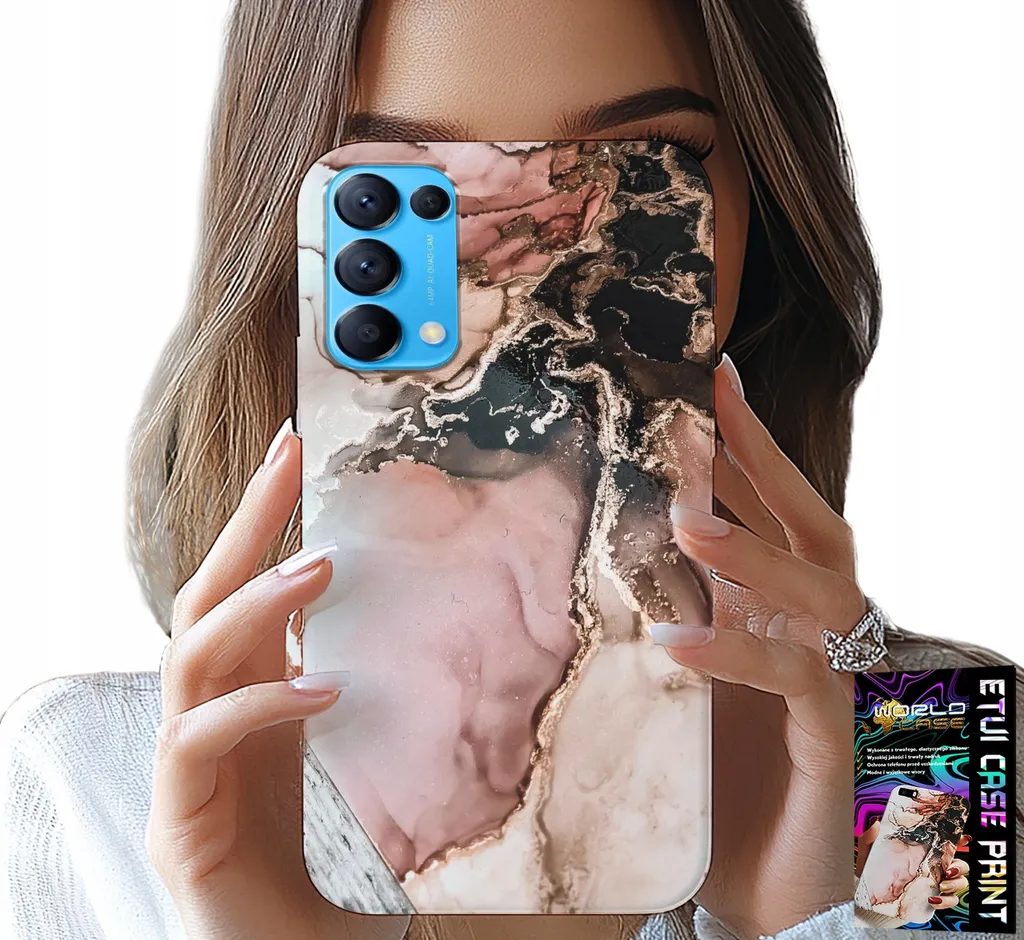 Cover Oppo Find X3 Lite Marmo e Vetro Temperato - Custodia Elegante