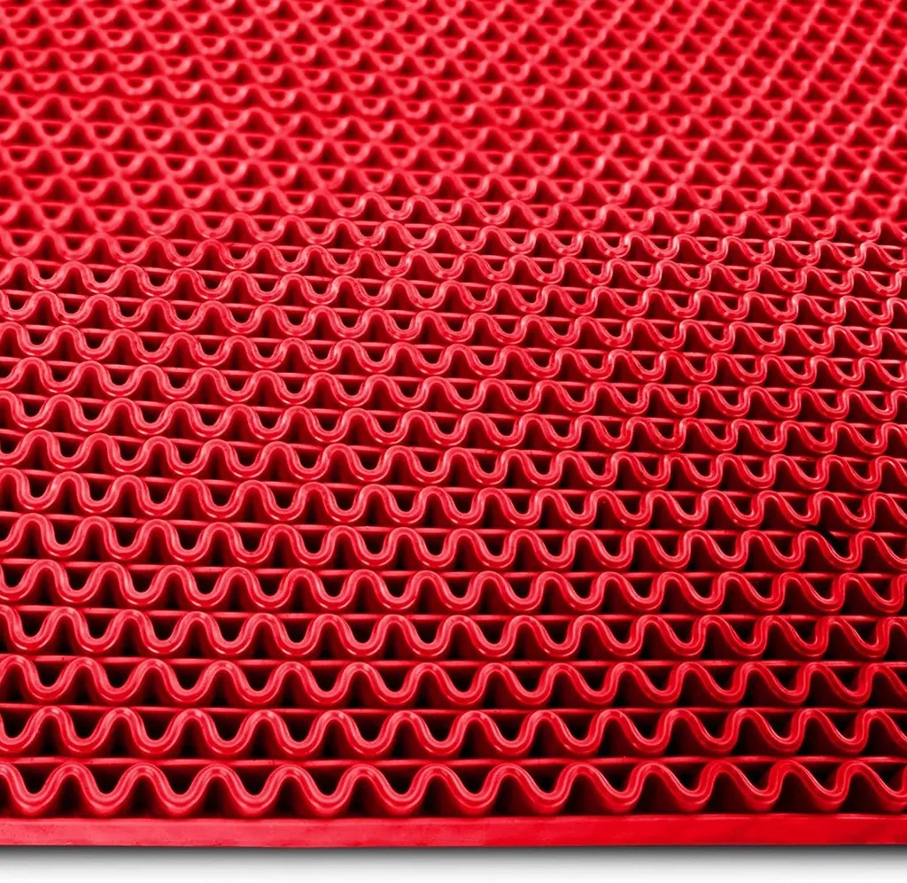 Tappeto Gomma Rosso 120x200 per Piscine e Docce - Prezzo Top - 3