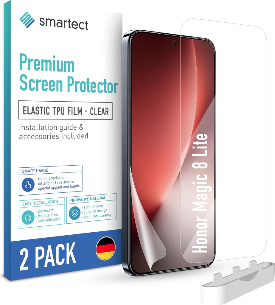2x TPU Schutzfolie Klar für Honor Magic 8 Lite Produktbild 