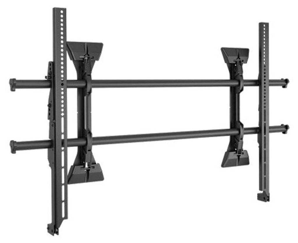 A black wall mount for a television, shown against a white background.