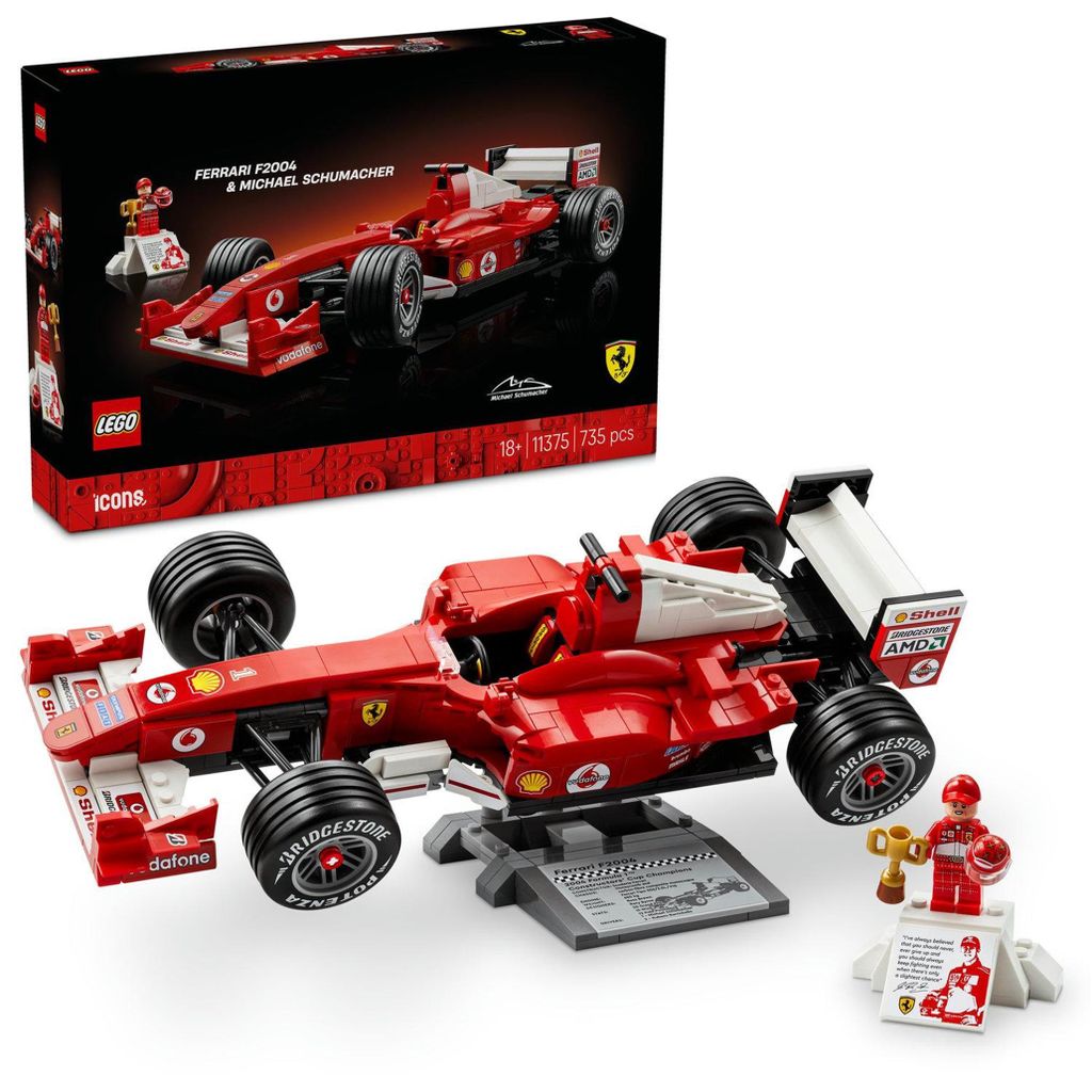 LEGO ICONS Ferrari F2004 a Michael Schumacher, Stavebnica, Obrázok produktu 