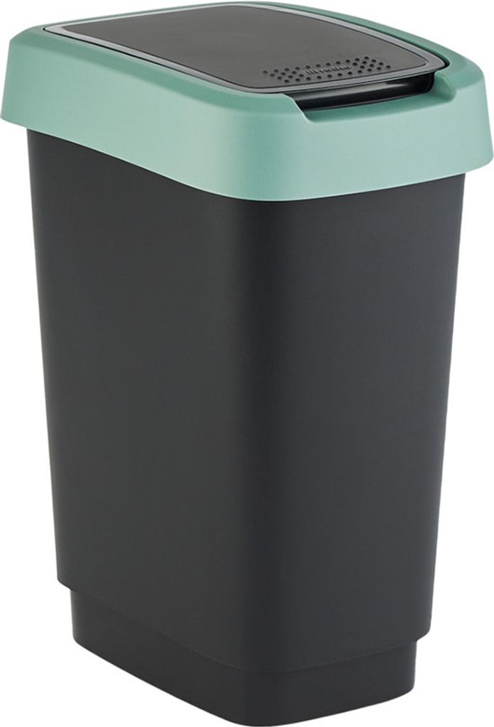 1PZ Pattumiera Con Coperchio Basculante Rif Basic - 44x33x68 Cm - 50 L Bianco Medial International - Foto 10