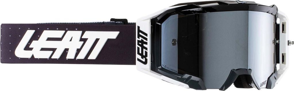LEATT Velocity 5.5 Iriz Motocross Brille Graphite Schwarz Platin Linse 28%