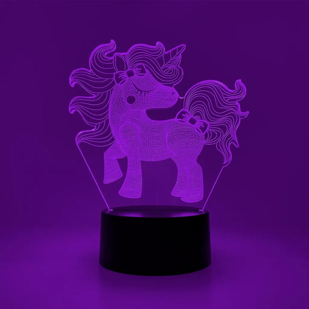 Licorne lumineuse à LED contre la peur du noir veilleuse enfant apaisante