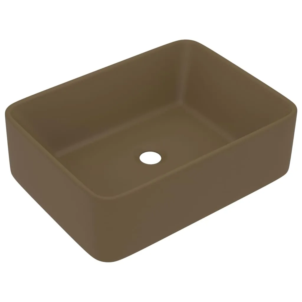 Lavabo Appoggio Crema Opaco 41x30x12 Vetroceramica - Offerta Online