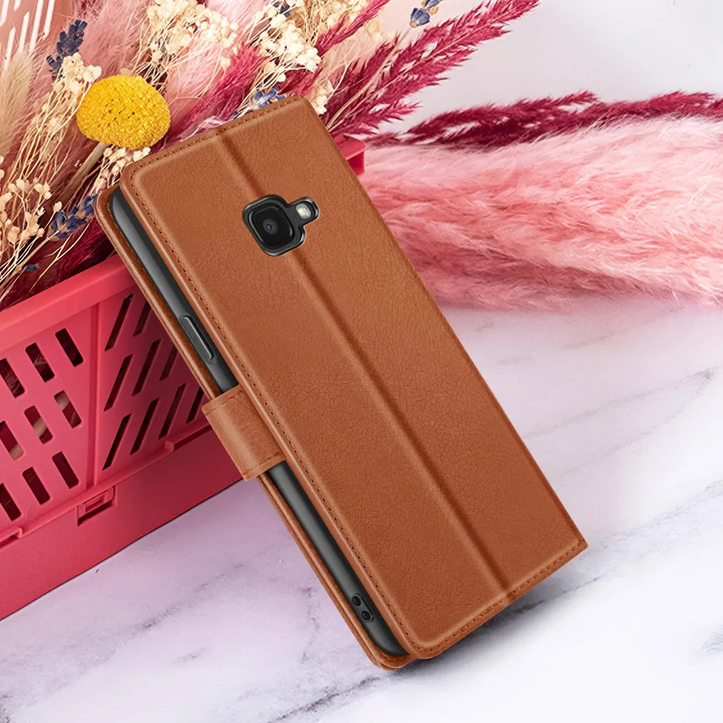 Custodia Zanaé Galaxy XCover 4 / 4s Marrone - Portafoglio Premium - 4