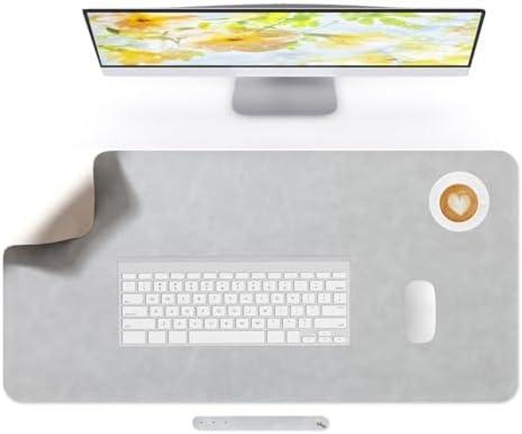 Crazy Horse Soft Leather Desk Pad Large Mouse Pad Laptop Desk Mat Waterproof Non-Slip Table Blotter Laptop Computer Desktop Pad for Office and Home...