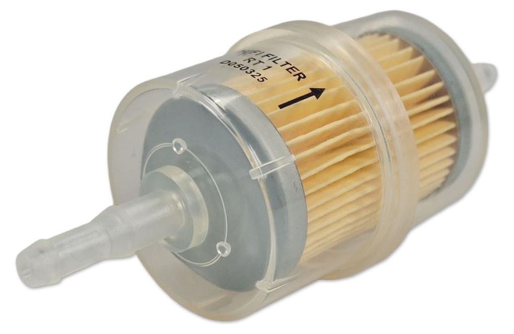 Kraftstofffilter | Benzin Diesel Filter | In-Line 8mm Anschluss | 25μm