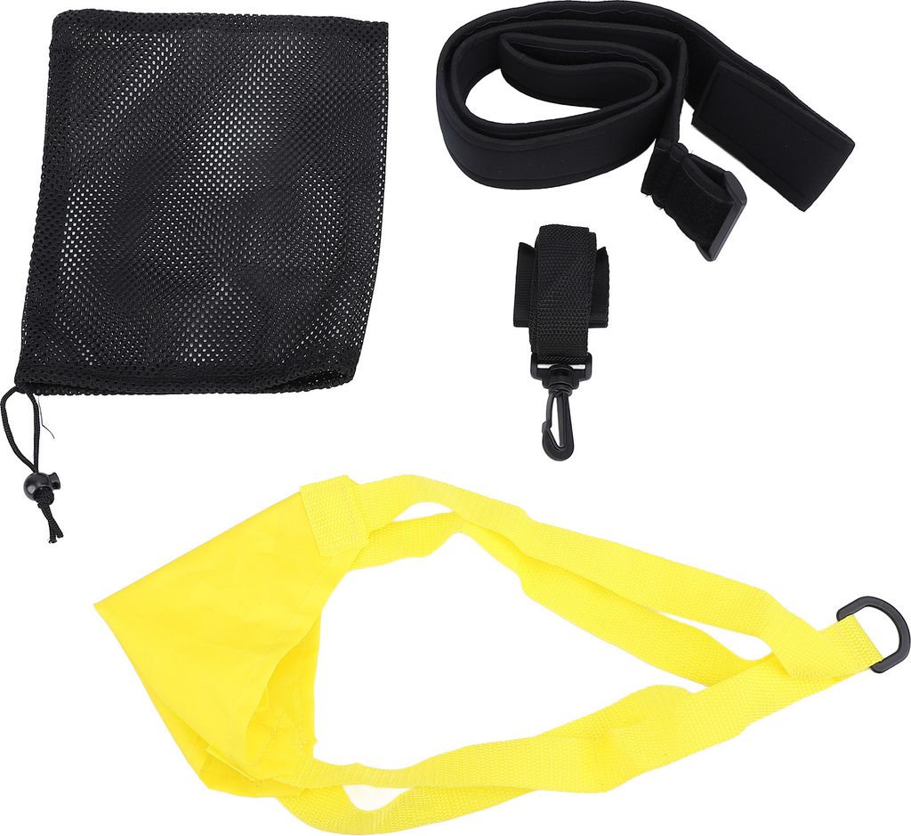 Schwimmparachute professioneller sicherer tragbarer Schwimmwiderstands -Trainingsgürtel für Kinder Erwachsene 30 cm / 11,8 Zoll Gelb