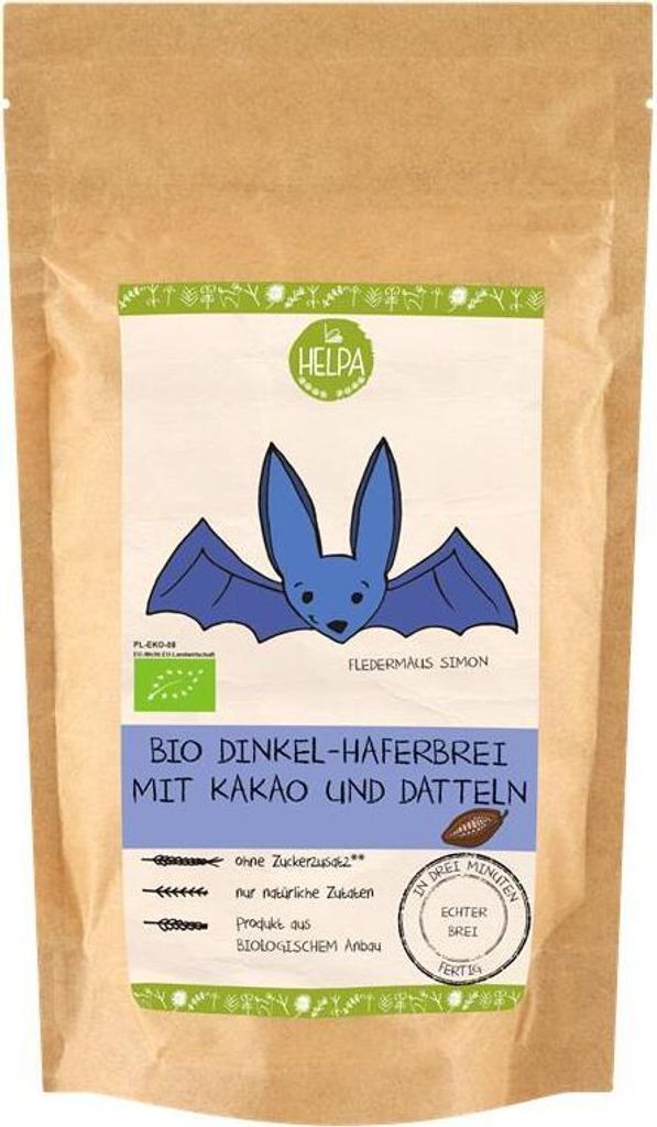 Dinkel- und Haferflocken mit Kakao und -Datteln 200 g - HELPA