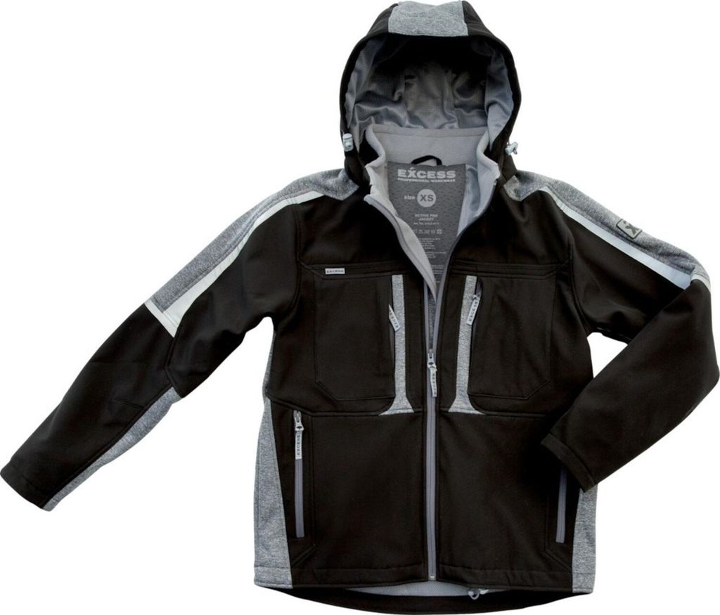 Softshelljacke Proaktiv, Gr.S, schw./grau Excess