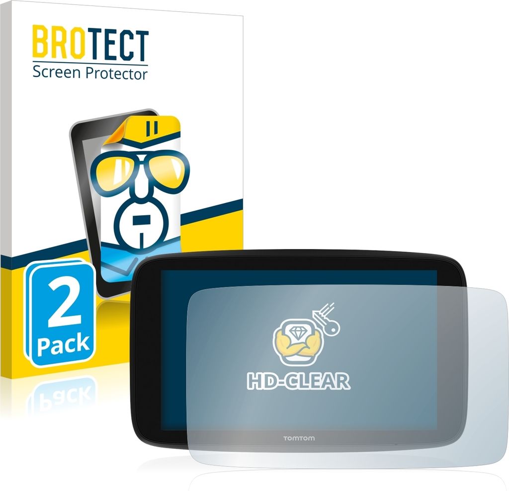 2x Für TomTom Go Expert 6" Schutzfolie BROTECT Displayschutz Display Schutz Folie Klar Transparent