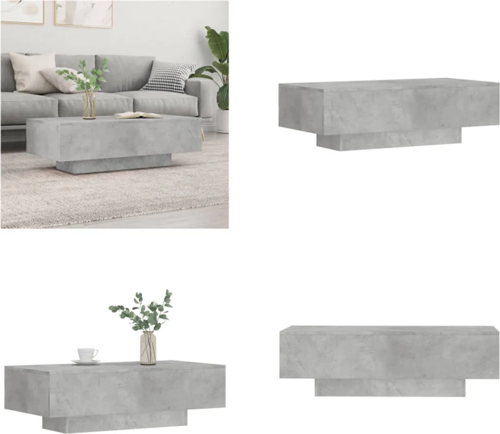 Tavolino vidaXL Grigio Cemento - Complemento d'Arredo Moderno 100cm