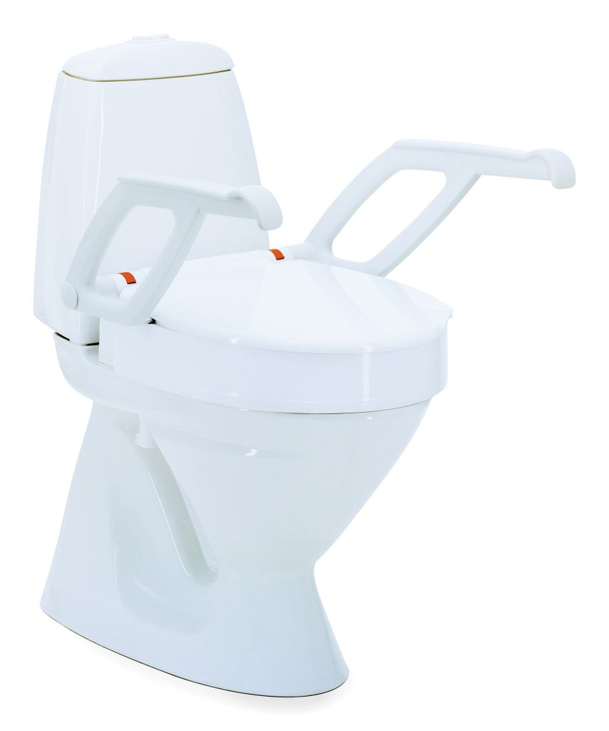Toilettensitzerhöhung AQUATEC 90000 mit Deckel und Armlehnen>>>>Ausf.: Höhe 10 cm