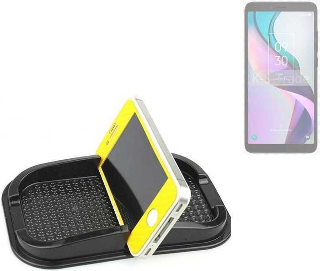 K-S-Trade Auto Anti Rutsch Matte Smartphone-Halter kompatibel mit TCL Ion X Haft Pad Armaturenbrett Handy-Halterung Silikon