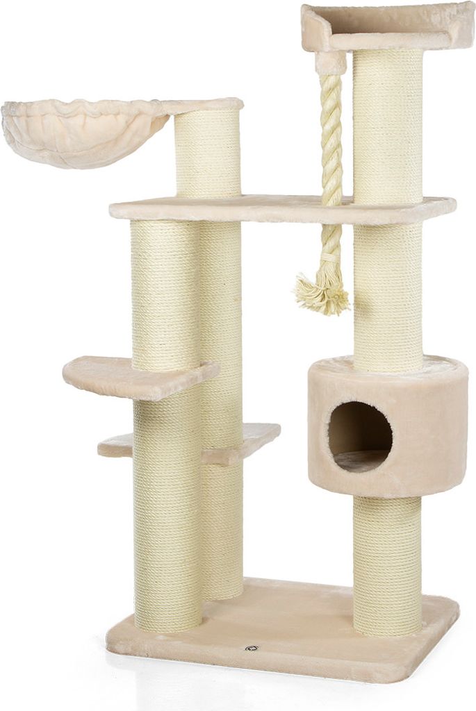 Kratzbaum XXL Brockville · beige · ca. 130 x 88 x 163 cm Produktbild 