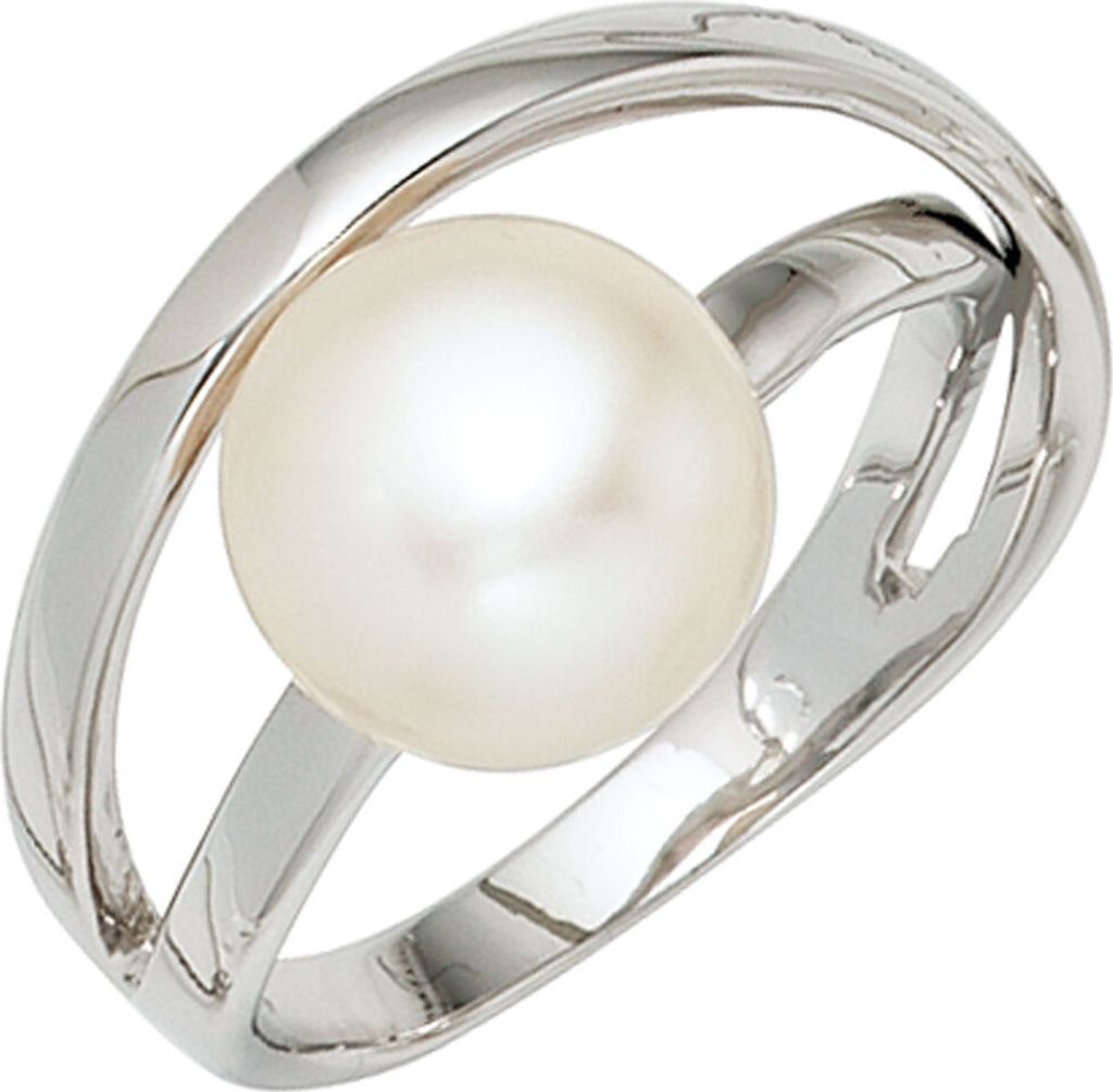Ring Damenring Perlenring mit Süßwasser Perle Zuchtperle 925 Silber Innenumfang 50mm Ø15.9mm