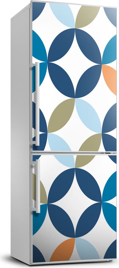 Tulup Kühlschrankdekoration - 70x190 cm - Aufkleber auf dem Kühlschrank - geometrischer Hintergrund