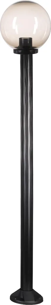 Lampe de chemin Boule verre fumé Ø 25cm, luminaire extérieur haut 145cm