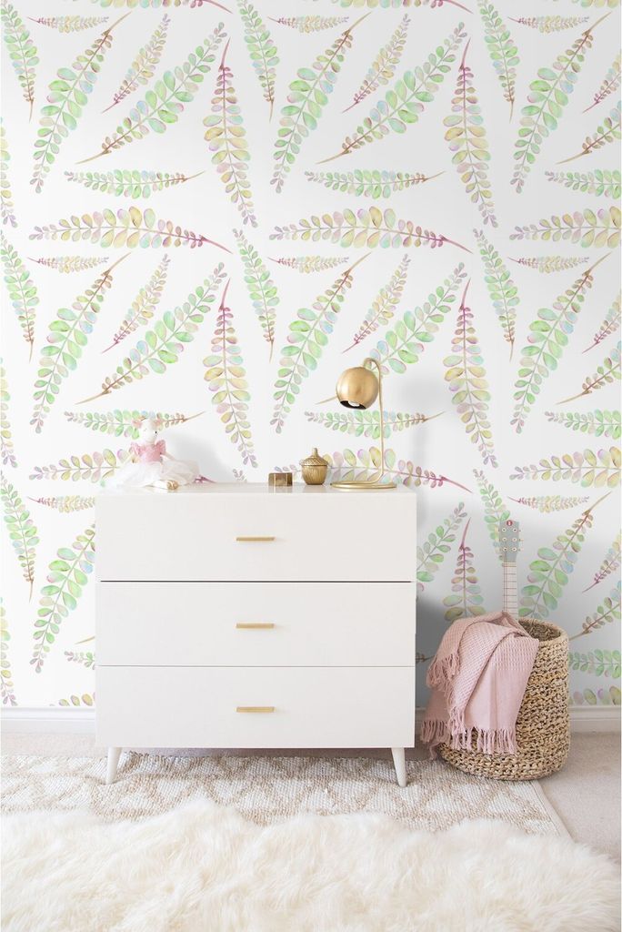 Coloray Fototapete 290x290 cm Latextapete Magicstick - subtile Blätter