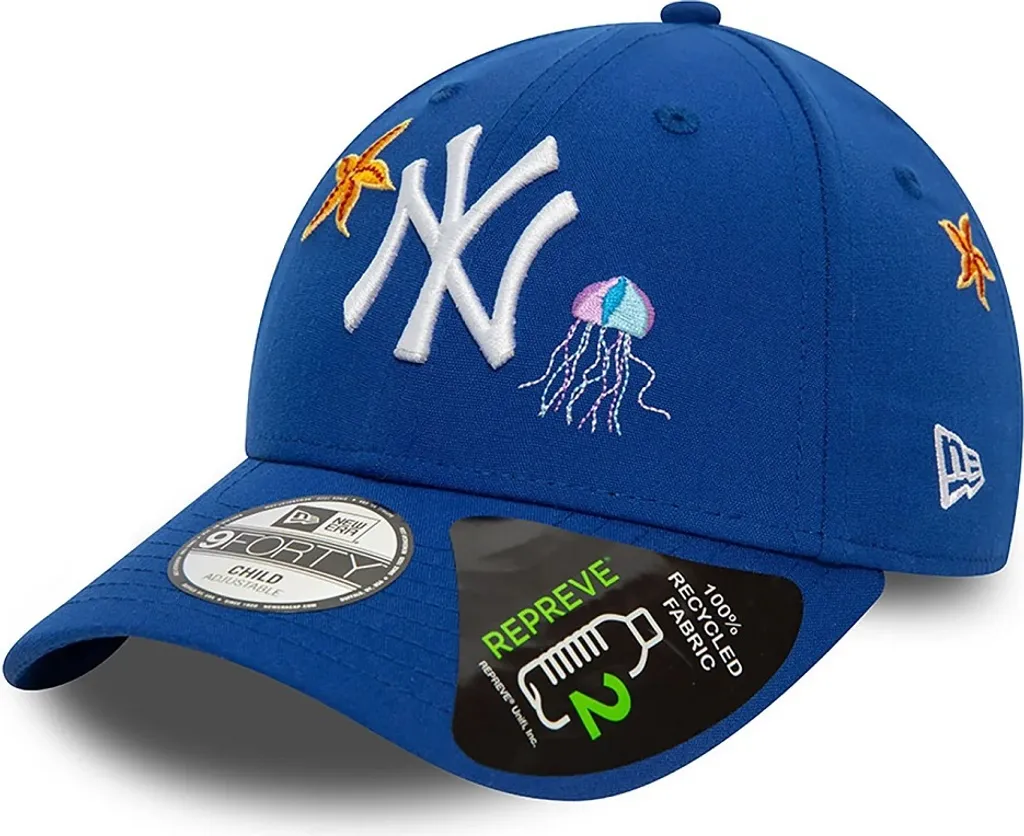 New Era 9FORTY Kids Repreve Icon Cap Blu - Cappellino Regolabile