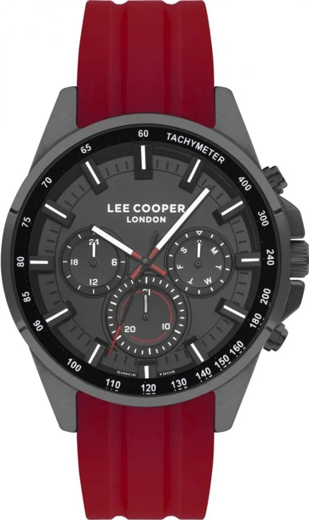 Orologio da uomo LEE COOPER LC07635.658 in rosso, perfetto come regalo.