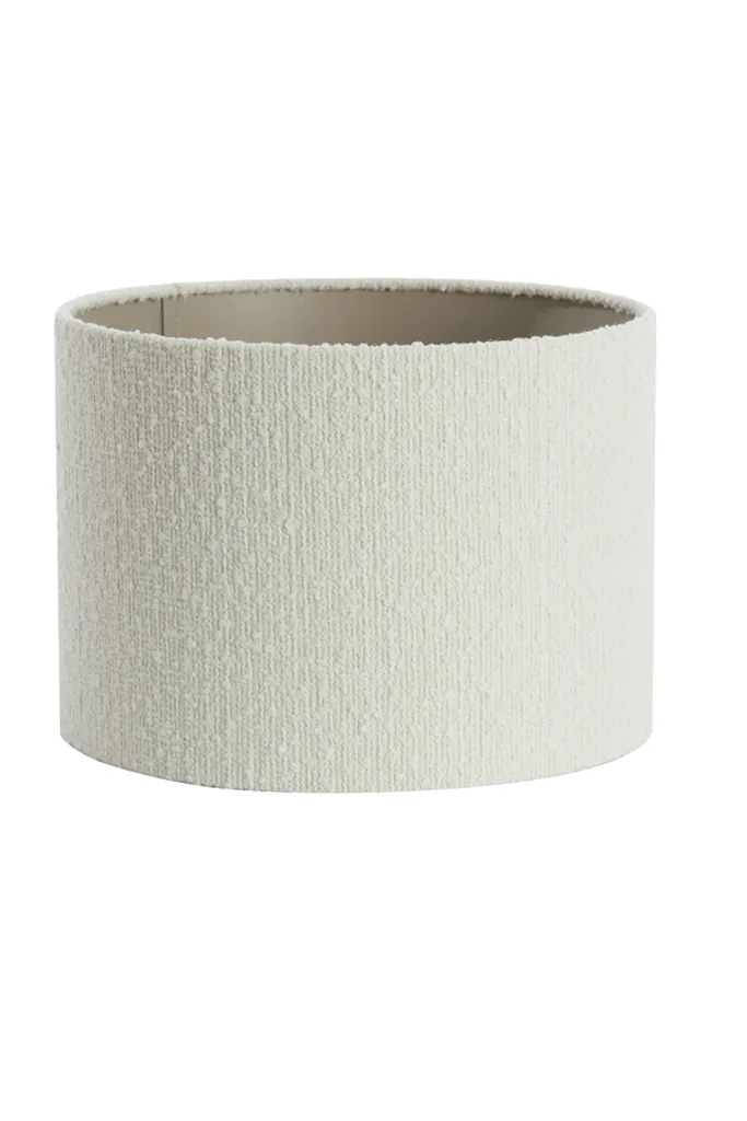Abat-jour Cylindrique Blanc BOLERO 30cm pour Luminaire de Salon Chic