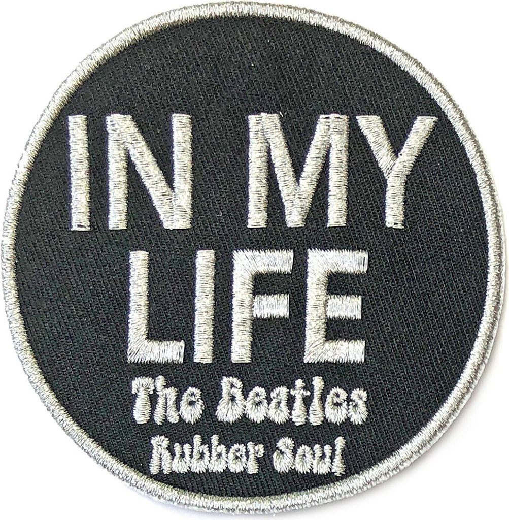 The Beatles - Patch "In My Life" RO6723 (Einheitsgröße) (Schwarz/Silber)