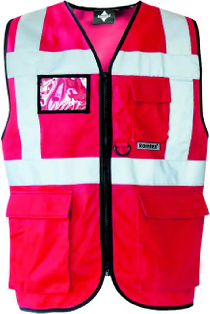 Korntex Gilet Executive Berlin Rosso S: Sicurezza e Tasche per Professionisti